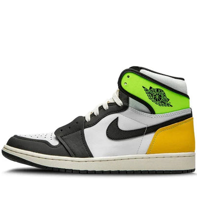 JORDAN 1 RETRO HIGH WHITE BLACK VOLT GOLD