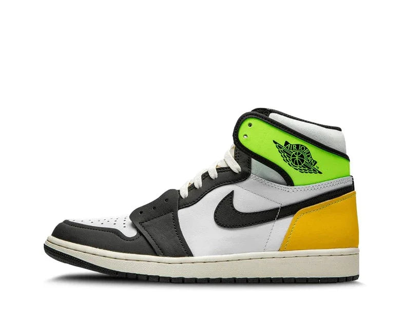 JORDAN 1 RETRO HIGH WHITE BLACK VOLT GOLD
