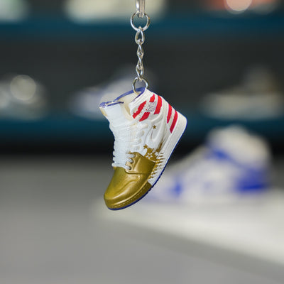 3D Sneaker Keychain AJ1 White Custom