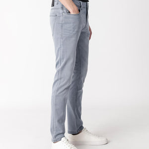 Rare Rabbit Men's Alphen Light Blue Light Wash Mid-Rise Slim Fit Jeans