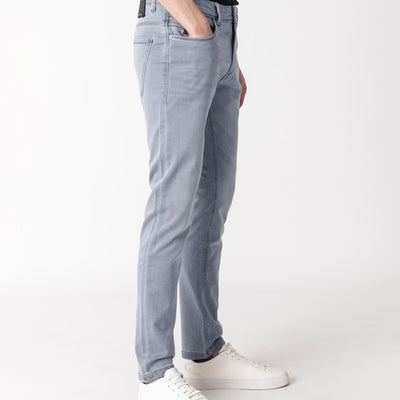 Rare Rabbit Men's Alphen Light Blue Light Wash Mid-Rise Slim Fit Jeans