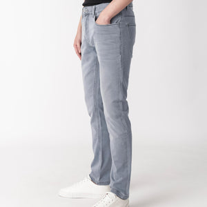 Rare Rabbit Men's Alphen Light Blue Light Wash Mid-Rise Slim Fit Jeans