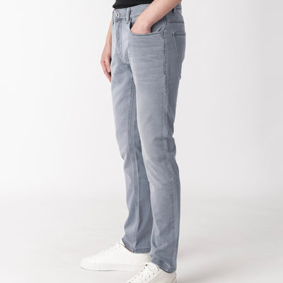 Rare Rabbit Men's Alphen Light Blue Light Wash Mid-Rise Slim Fit Jeans