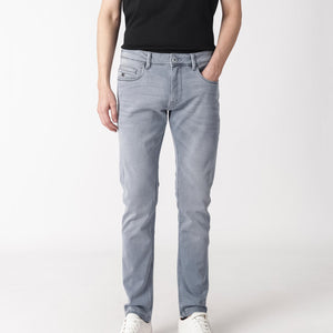 Rare Rabbit Men's Alphen Light Blue Light Wash Mid-Rise Slim Fit Jeans