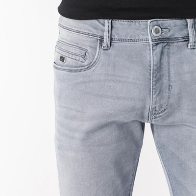 Rare Rabbit Men's Alphen Light Blue Light Wash Mid-Rise Slim Fit Jeans