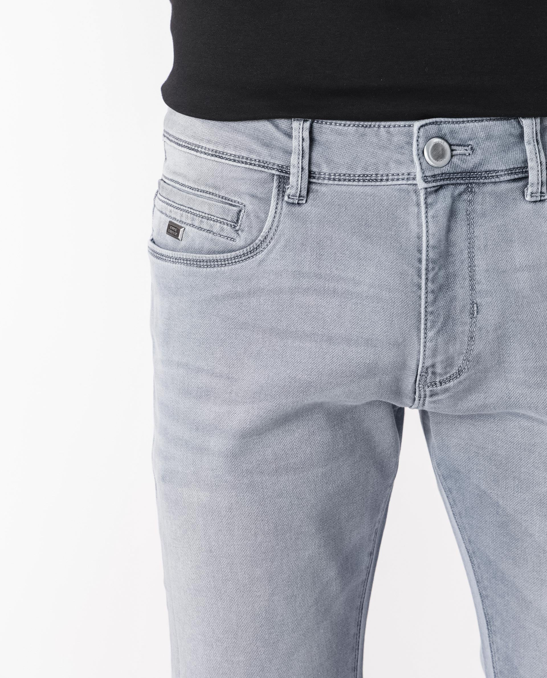 Rare Rabbit Men's Alphen Light Blue Light Wash Mid-Rise Slim Fit Jeans