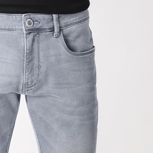 Rare Rabbit Men's Alphen Light Blue Light Wash Mid-Rise Slim Fit Jeans