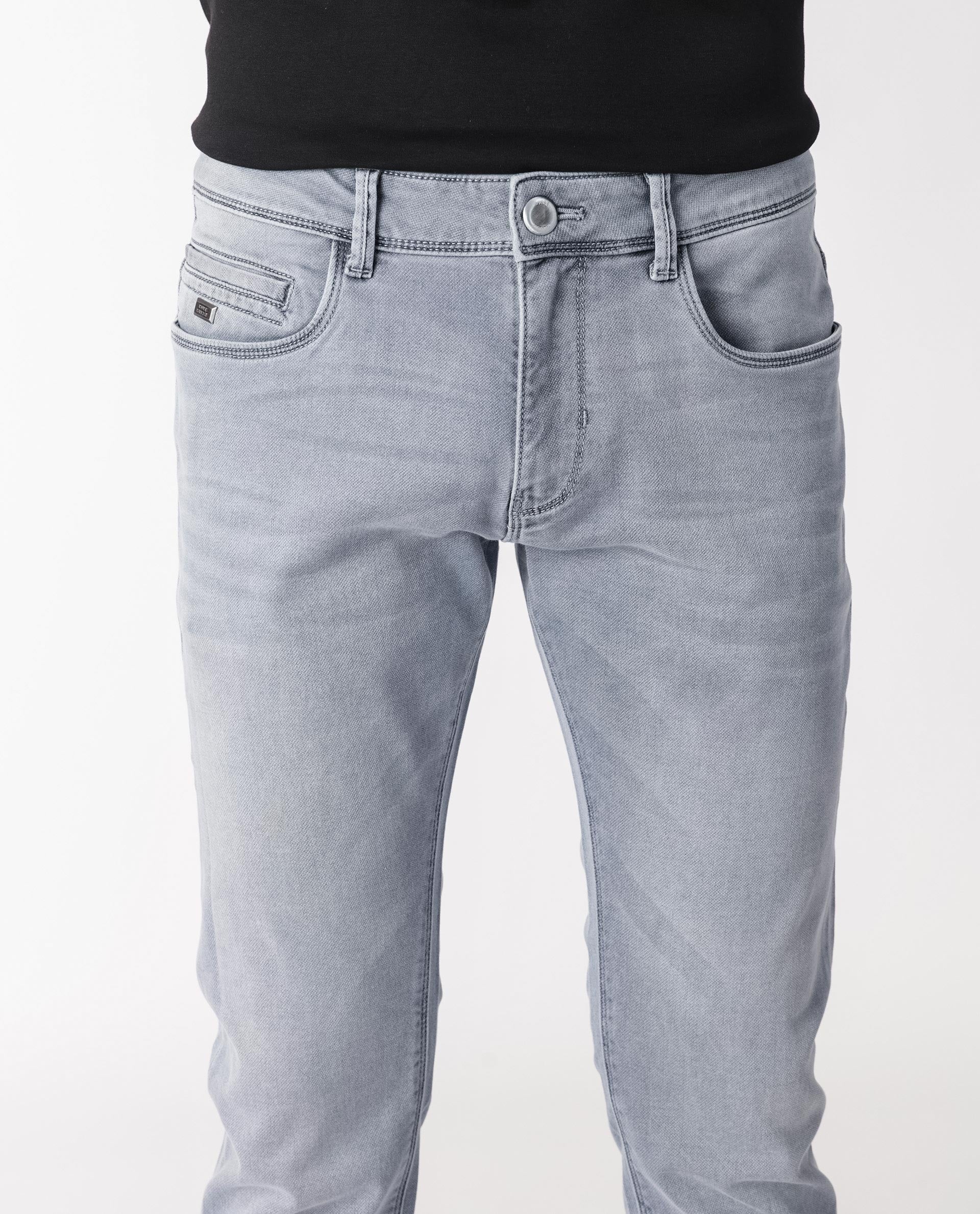 Rare Rabbit Men's Alphen Light Blue Light Wash Mid-Rise Slim Fit Jeans