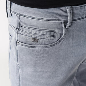 Rare Rabbit Men's Alphen Light Blue Light Wash Mid-Rise Slim Fit Jeans