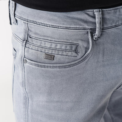 Rare Rabbit Men's Alphen Light Blue Light Wash Mid-Rise Slim Fit Jeans