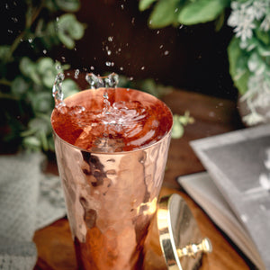 Ayurveda Starter Kit (1 Brass Kadhai, 1 Copper Tumbler, 1 Kansa (Bronze) Thaali - 10.5