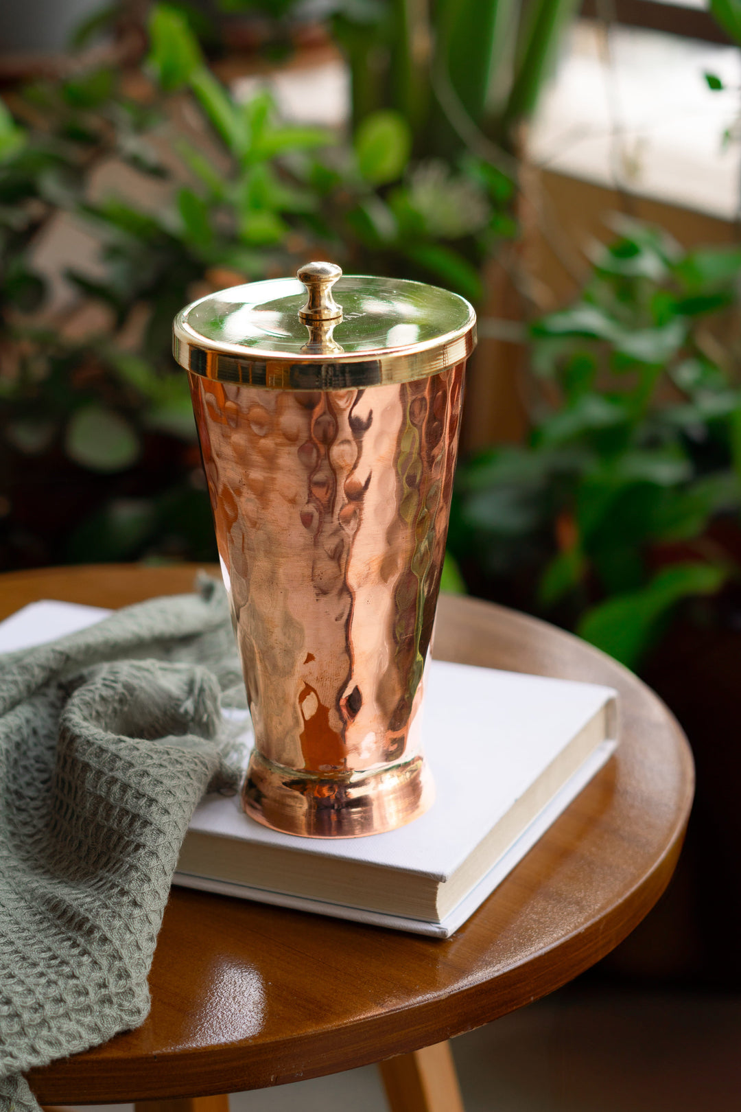 Ayurveda Starter Kit (1 Brass Kadhai, 1 Copper Tumbler, 1 Kansa (Bronze) Thaali - 10.5")