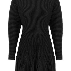 Elisabetta Franchi Knitted Pleated Dress