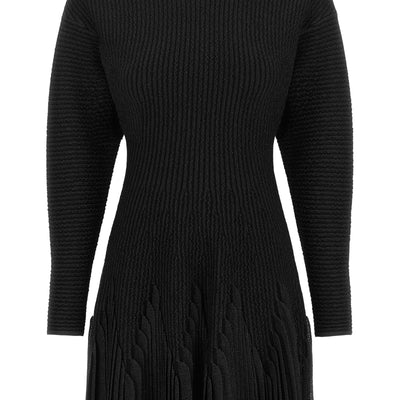 Elisabetta Franchi Knitted Pleated Dress