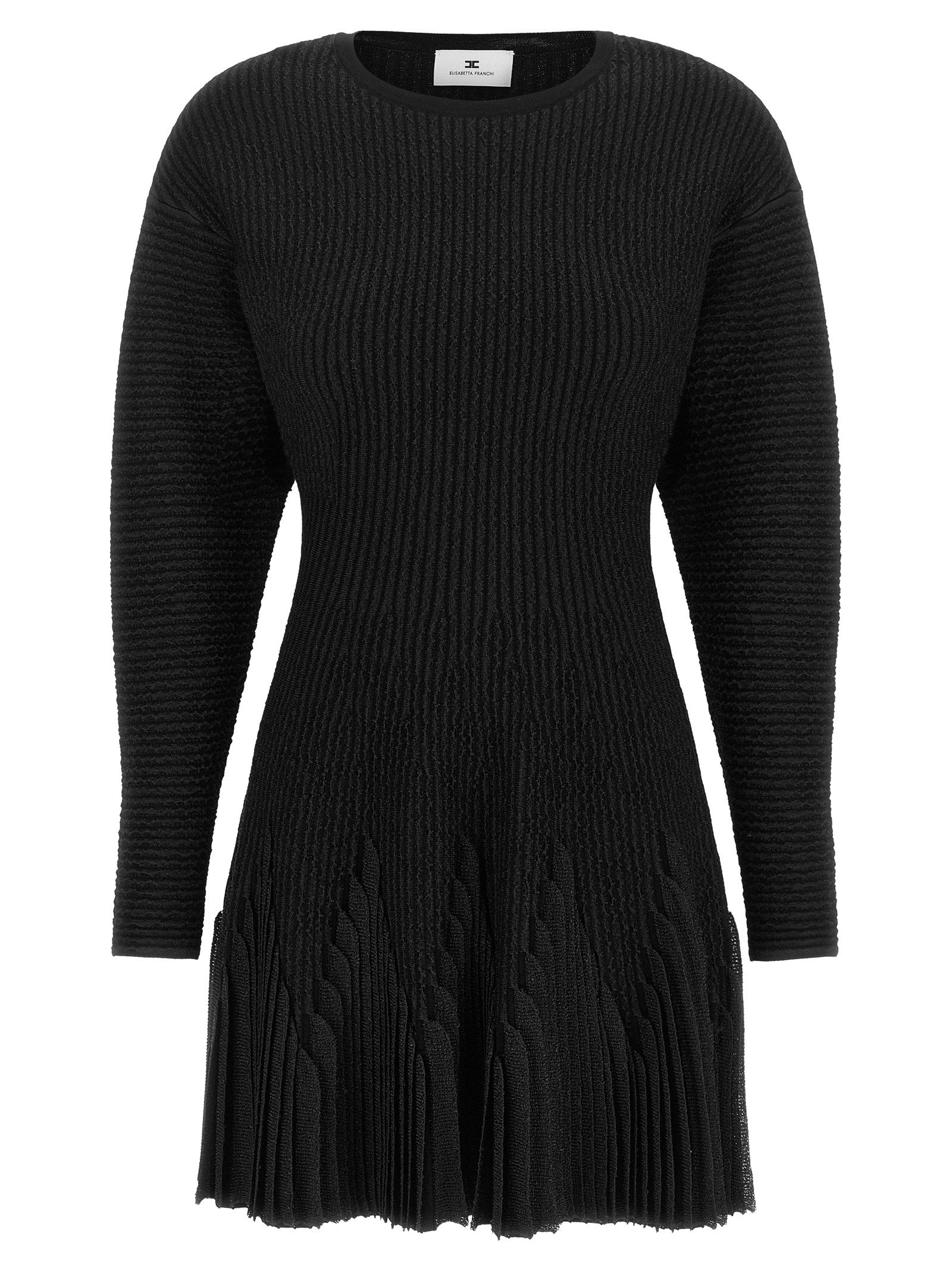 Elisabetta Franchi Knitted Pleated Dress