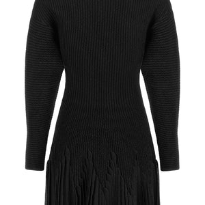 Elisabetta Franchi Knitted Pleated Dress