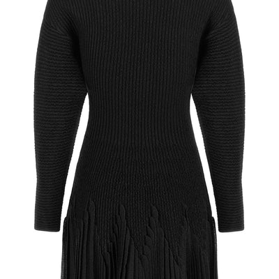 Elisabetta Franchi Knitted Pleated Dress