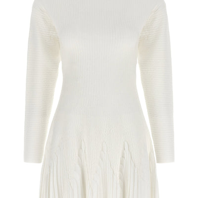 Elisabetta Franchi Knitted Pleated Dress