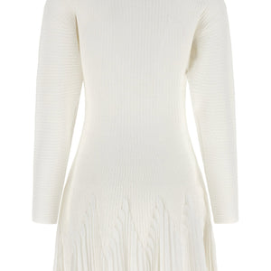 Elisabetta Franchi Knitted Pleated Dress