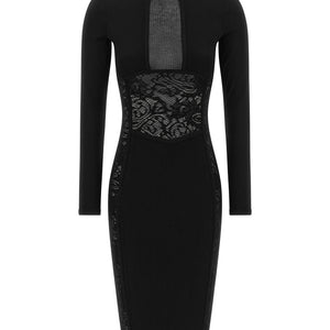 Elisabetta Franchi Knitted And Lace Dress