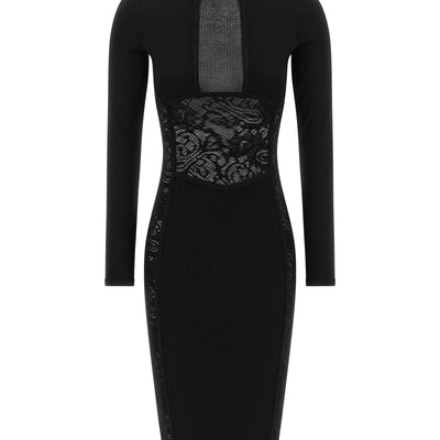 Elisabetta Franchi Knitted And Lace Dress