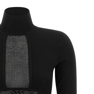 Elisabetta Franchi Knitted And Lace Dress