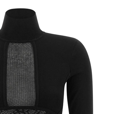 Elisabetta Franchi Knitted And Lace Dress