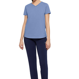 Essential V-neck Tee - Infinity Blue Marl