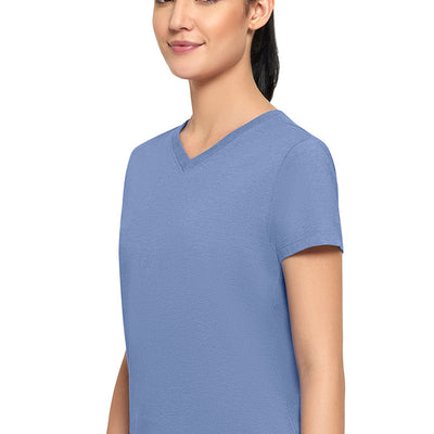 Essential V-neck Tee - Infinity Blue Marl