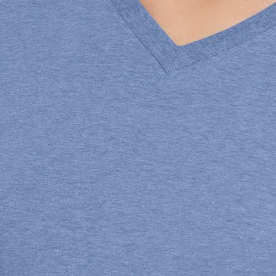 Essential V-neck Tee - Infinity Blue Marl