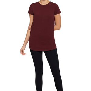 Essential Long Length Tee - Pomegranate Marl