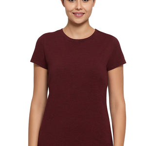 Essential Long Length Tee - Pomegranate Marl