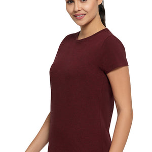 Essential Long Length Tee - Pomegranate Marl