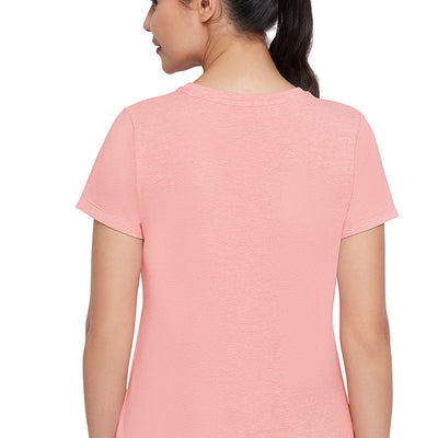 Essential Crew Neck Tee - Peach Blossom Marl