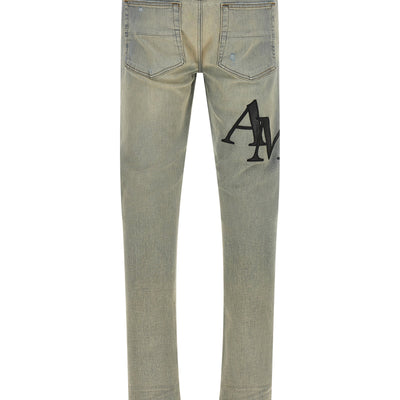 Amiri Staggered Logo Jeans