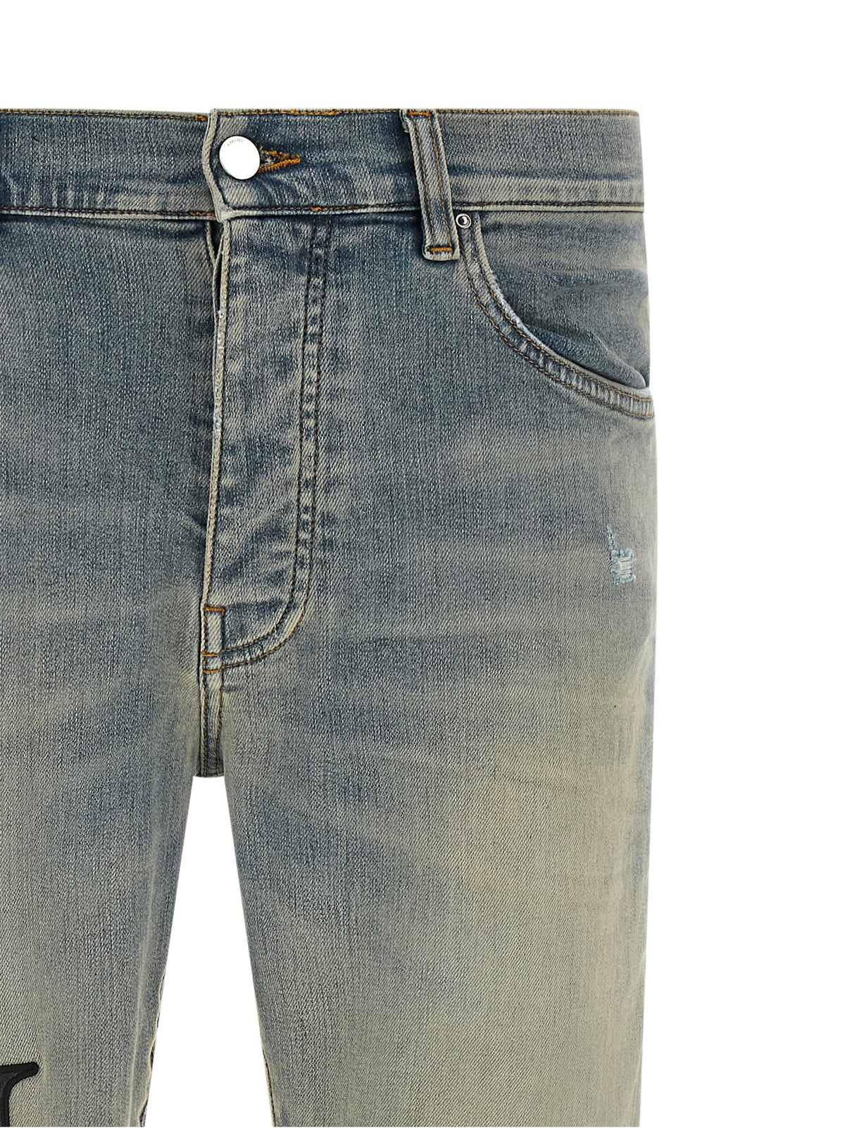 Amiri Staggered Logo Jeans
