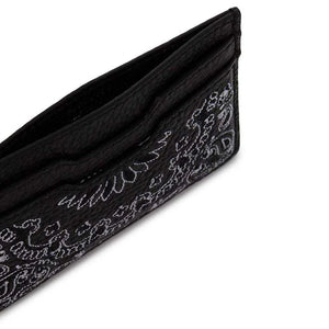 Amiri Pebbled Bandana Card Holder Black