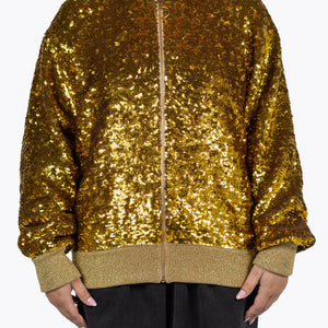 Gucci Gold Sequin Bomber