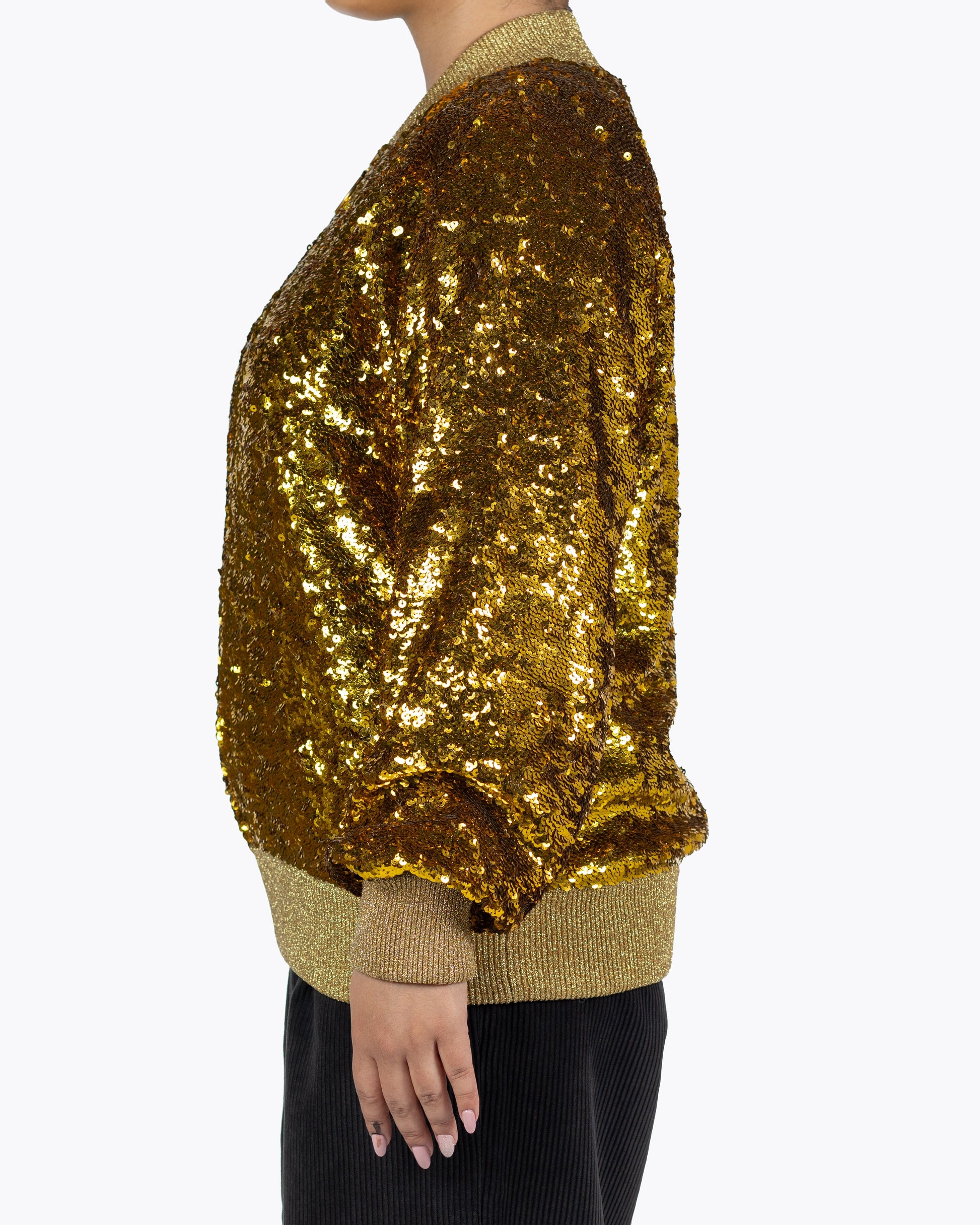 Gucci Gold Sequin Bomber