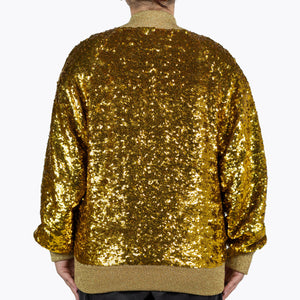 Gucci Gold Sequin Bomber