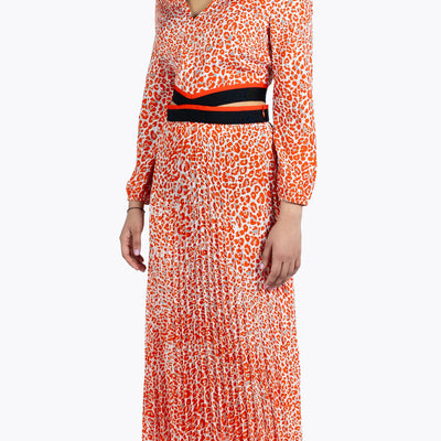 Maje Romilda Leopard Print Cut-Out Dress