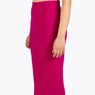 Roland Mouret Arreton Wool Crepe Pencil Skirt In Pink
