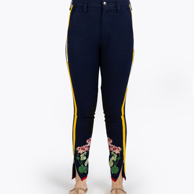 Gucci Side Stripe Flower Leggings