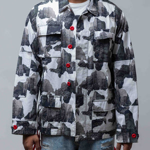 Off-White 2013 Velvet Logo Cityscape Aop Cotton Jacket