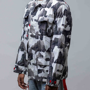 Off-White 2013 Velvet Logo Cityscape Aop Cotton Jacket