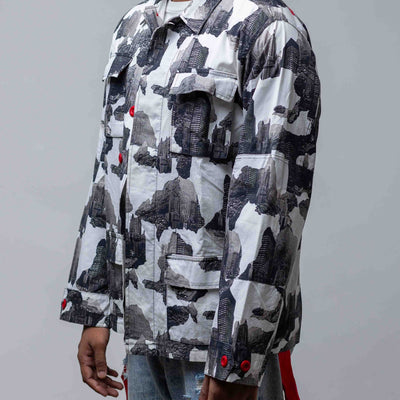 Off-White 2013 Velvet Logo Cityscape Aop Cotton Jacket