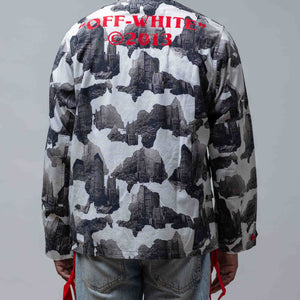 Off-White 2013 Velvet Logo Cityscape Aop Cotton Jacket