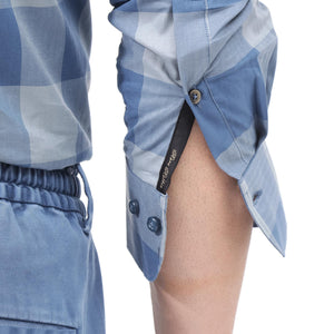 Rare Rabbit Mens Amos Blue Cotton Fabric Full Sleeve Regular Fit Checks Shirt