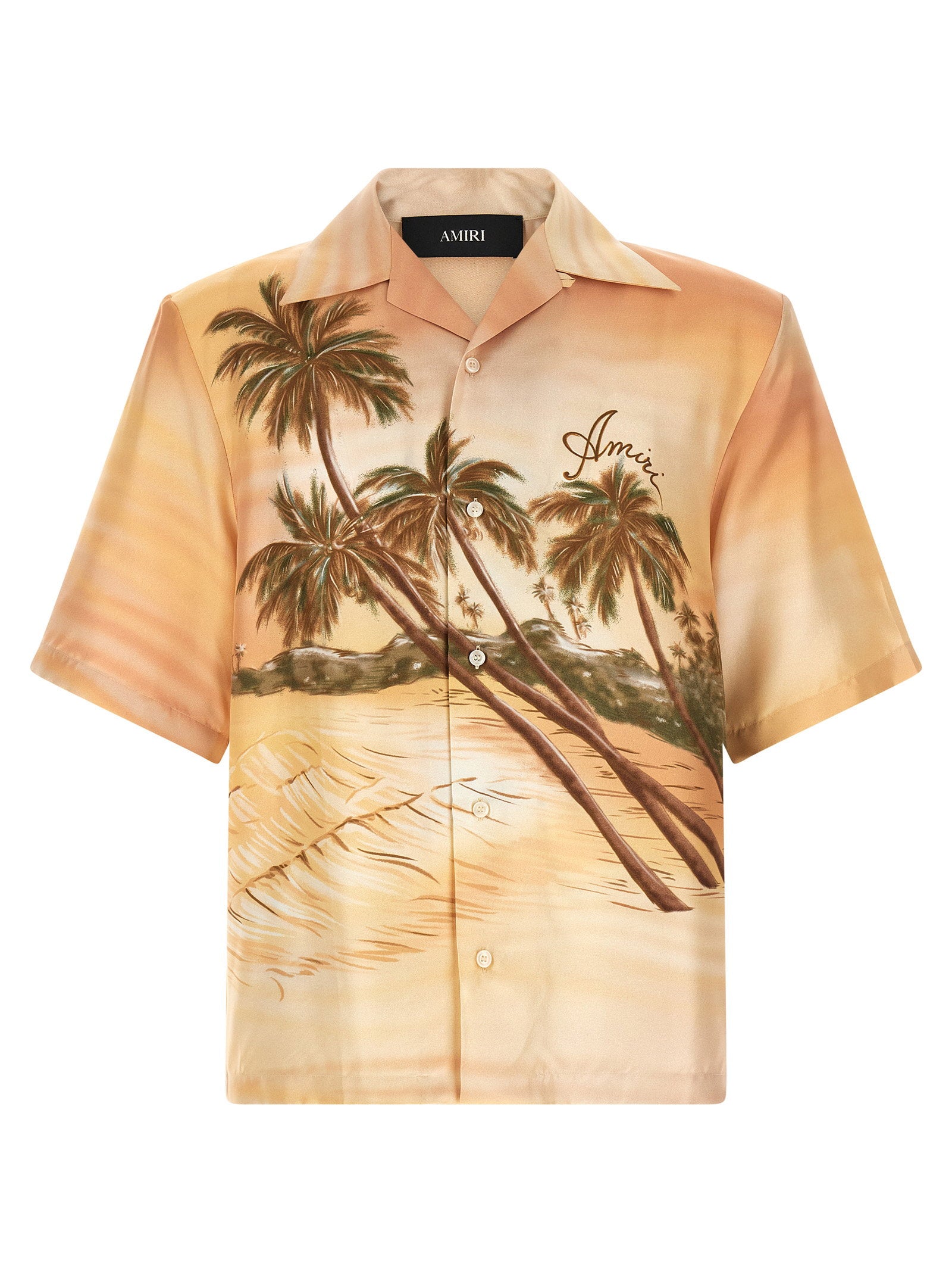 Amiri Palms Se Camp Bowling Shirt
