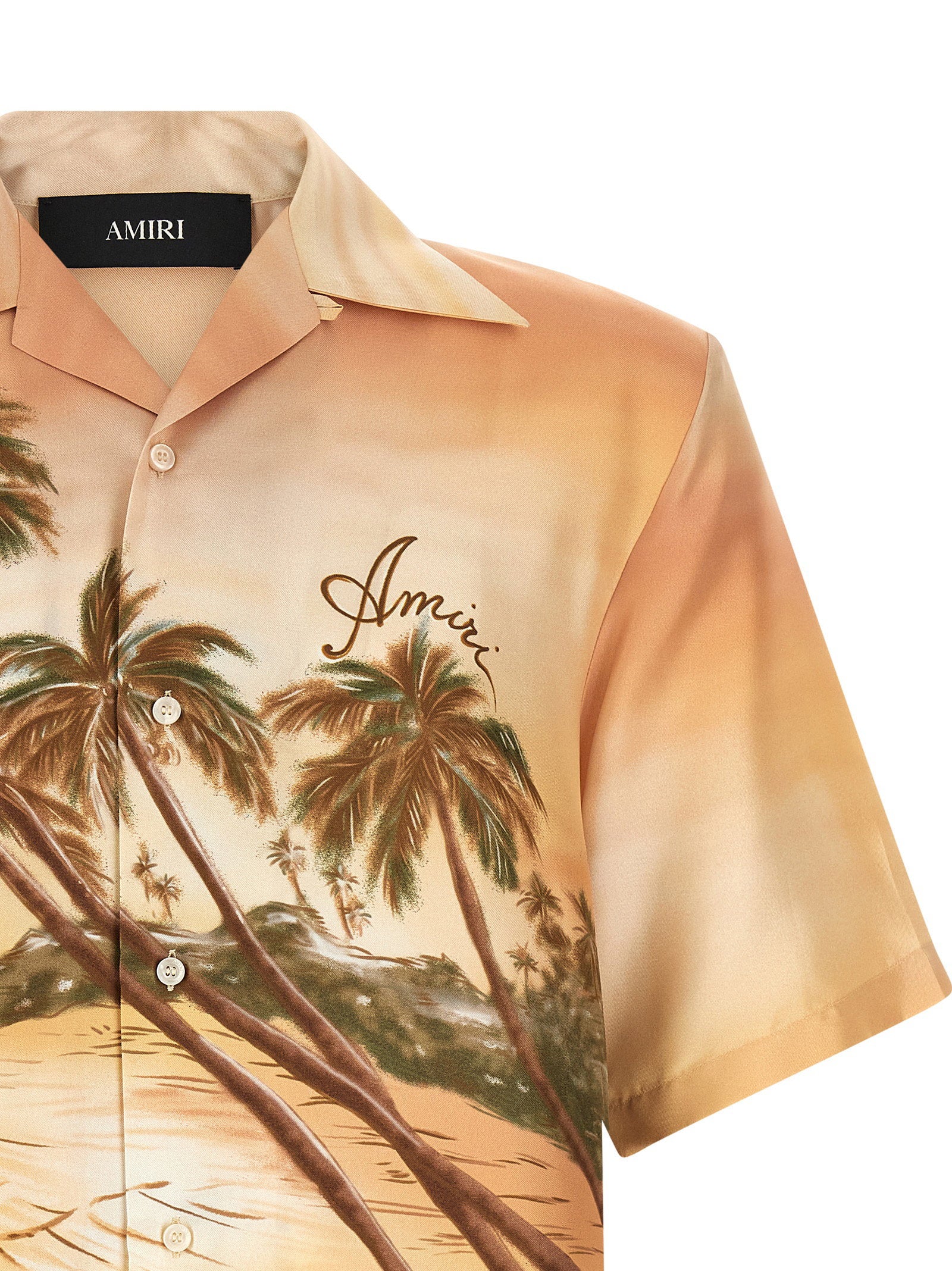 Amiri Palms Se Camp Bowling Shirt